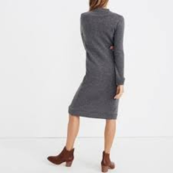Madewell Gray Cashmere Midi Sweater Dress M Madewell Gray Cashmere Midi Sweater Dress M
